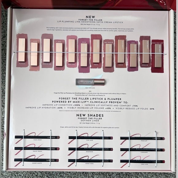 NEW Lawless satin cream lipsticks & liners set - Picture 2 of 12